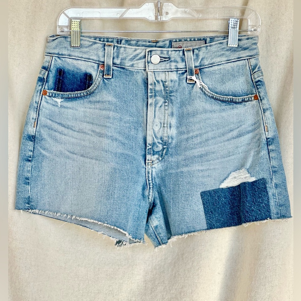 Brand New AG  AG Adriano Goldschmied Alexxis Shorts in 23 Years Facade Patched